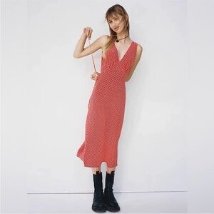 Realisation red midi dress